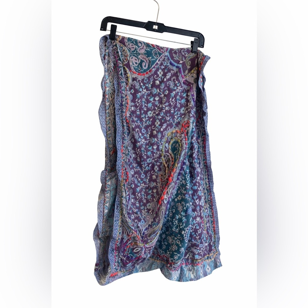 Johnny Was Raji Boho Paisley Scarf / Wrap ONE SIZE NWT - Picture 2 of 6